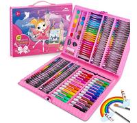WEEKSUN 168 Piezas Set de Pintura en Tema Castillo, Juegos de Dibujo avec Crayones, Lápices de Color, Pasteles al óleo, Makers, Pastel de Acuarela, etc, Suministros de Arte Completos para Niños