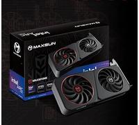 WEELIAO MAXSUN - Tarjeta gráfica Intel Arc B580 Milestone Black, tarjeta de video de 2670 ~ 2850 MHz, 12 GB GDDR6 de 192 bits, PCIE4.0, 1 HDMI2.1a, 3 DP2.1, 2 ventiladores