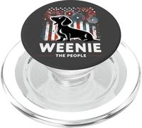 Weenie The People, perro salchicha, perro salchicha, fuegos artificiales patrióticos estadounidenses PopSockets PopGrip para MagSafe