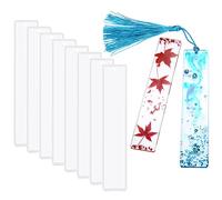 Weenkeey 8 moldes de resina para marcapáginas, rectangulares, de silicona, para manualidades, decoración de manualidades