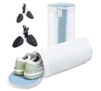 Weenkler 2 bolsas de lavado de zapatos para lavadora con horma ajustable para hombres y mujeres, para zapatillas de lavandería, con pelusa de limpieza a 360° y tejido altamente permeable