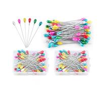 Weenwill Alfileres de Costura,200 Unidades Cabezas de Colores con Cabeza de 55 mm con Caja Costura Accesorios para Acolchados Joyería Bricolaje Decoración Manualidades y Proyectos
