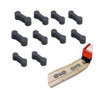 Weenwill Conectores De Vía Hueso Perro Plásticos,10 Piezas Juego Adaptadores de Vía de Madera Conectores Universales Adaptador De Vía De Tren