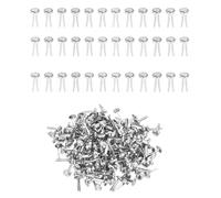 Weenwill Fermacampioni,300 Pezzi Fermacampioni Piccoli 8 x 16 mm Mini Scrapbooking Brads Metallo Elementi di Fissaggio Puntine per Scrapbooking DIY Carta Artigianato(Plata)