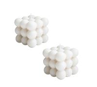 Weenwill Vela de Burbuja,2 Pcs Bubble Velas de Cera de Soja Blanco Hechas a Mano Velas Aromaterapia Natural y Aromática para Decoración del Hogar,Dormitorio,Baño,Decoración Estética Abstracta