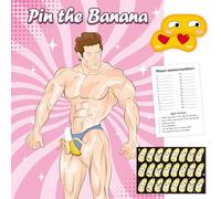 WEEPA Juegos de despedida de soltera, juego Pin The Banana on The Hunk, despedida de soltera, boda, compromiso, fiesta, juegos de noche de niñas, para 42 invitados