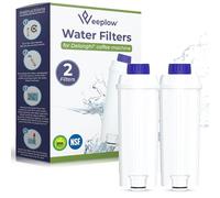 Weeplow - 2 filtros de agua O'Pure 1D para cafetera De'Longhi compatible con Delonghi Magnifica, Dinamica, Autentica, Primadonna y todas las series ECAM, ESAM, ETAM, BCO, EC