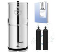 Weeplow® Earth ECO - Sistema de filtración de agua por gravedad 8,5 litros AISI 304 con 2 elementos de purificación O'Pure 2 y grifo 100% acero inoxidable (inox, 8,5 L ECO)