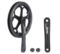 WEEROCK Prowheel E Bike/Bike Crankset 1 Piece/Single 52T Chainring Crankset with Aluminium Alloy Double Chain Cover 170mm Arm for Single Speed and 6/7/8 Speeds Electric Bike,Bicycles, Folding Bicycle