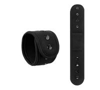 WEESTAAMO 1 correa de tobillo ajustable para rastreador de fitness, correa transpirable para podómetro con bolsa de malla, compatible con Fitbit Charge 2, 3 Flex y Garmin Vivofit, color negro (talla L