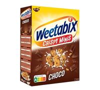 Weetabix Minis Chocolate 500g | Cereales Crujientes con Chips de Chocolate | Fuente de Fibra y Energía