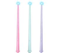 Weewooday 3 Varitas de Mago Iluminada Juguete Mágico de Luz y Sonido, Juguetes de Varita Luminosa de Hadas Accesorio de Disfraz Fiesta Cosplay Halloween Mascarada (Rosa, Morado, Azul)