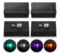 Weewooday 4 Luces Solares de Repuesto de Parte Superior 4 x 7 cm Lámparas Solares de Repuesto Paneles Solares con Luz Pieza de Repuesto de Linternas Colgantes para Exteriores Farolillos de Jardín