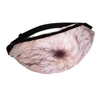 Weewooday Bolsa de Panza de Cerveza Riñonera de Vientre Divertida Ajustable con Cremallera para Padre Viaje Senderismo Bicicleta Intercambio de Regalo Día de Los Inocentes (Cabello Exuberante)