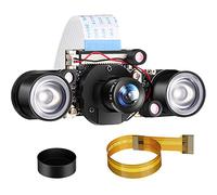 Weewooday Cámara Visión Diurna y Nocturna Compatible con Raspberry Pi, Camara de Video IR-Cut 1080p HD Sensor Webcam 5MP OV5647 Compatible con Raspberry Pi RPi 4 3 B B+ 2B 3 2 1, Enfoque Ajustable