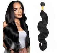Weeybay Body Wave - Extensiones de cabello humano natural, color negro #1B, cabello humano, extensiones individuales, 50 g/pieza, 61 cm