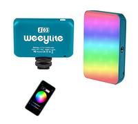 Weeylite S03 Mini Luz de Video RGB con Bluetooth App Control,360 ° a Todo Color LED En cámara Fotografía Luz,Recargable CRI95+ 2800-6800K Regulable Lámpara para Foto,Vlog,Youtube -Azul
