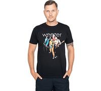 Weezer T Shirt Band Photo Nuevo Oficial Hombre Negro, Negro , M