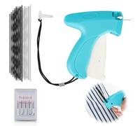 Wefaly Stitchy Quick Clothing Fixer, Stitch Gun Stitchy Fixer Ropa con 5 Agujas 1000 Agujas de Plástico Dispositivo de Fijación Rápida de Ropa para Faldas Camisas y Jeans (Azul)
