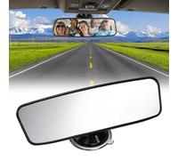 WEFHEF 1 espejo retrovisor para instructor de conducción, 200 x 60 mm, para interior panorámico, gran angular, giratorio de 360°, con ventosa fuerte para SUV, CRV, furgonetas, camiones