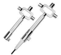 WEFHEF 2PCS Llave Universal de Construcción, Llaves Maestra de Aleación de Zinc, Herramientas de Construcción con Escala de Medición, Llave de Construcción de 6/7/8 mm para Cerraduras de Construcción