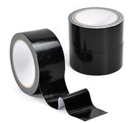 WEFHEF 3 Rollos de Cinta Americana Negra, Cinta Adhesiva de Reparación de 4.8cm*20m, Cinta Adhesiva Reforzada y Impermeable, Cinta Multiuso sin Residuos para Reparación,Fijación y Manualidades