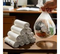 WEFHEF 300PCS Bolsas de Basura 3L Pequeñas, Mini Bolsas de Basura Transparentes, Pequeñas Bolsa Basura Impermeables y Antiderrames, para Cocina, Salón, Baños, Oficina y Coche 30x35 cm