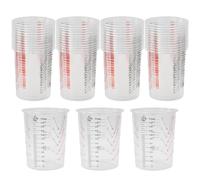 WEFHEF 50PCS Vaso Medidor de 600ml, Vasos Mezcladores de Resina Epoxi, Vasos Medidores de Reutilizable Plástico, Vaso de Agua de Pintura Con Escala para Mezclar Resina Epoxi, Pintura, Pigmentos