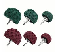 WEFHEF 6PCS Discos Abrasivos de Estropajo, Discos de Pulido de Taladro para Lijar con Vástago de 1/4", Esponja de Pulido para Taladro 100/75/50 mm, para Pulir Metal, Madera, Acero, Coche