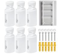 WEFHEF 6PCS Soporte Radiador Pared | Soporte para Toallero Radiador con Tornillos, Soporte de Toallero Baño Electrico Pared, Altura Ajustable de 7,5 a 9,5 cm