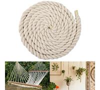 WEFHEF Cordón de Algodón 20mm*4m, Cuerda de Macramé Trenzado, Cordón de Algodón Grueso Beige, Hilo Macrame Retorcido,Grueso y Suave para Decoración de Macramé Bricolaje Manualidades Artesanía