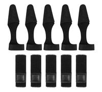 WEFINEST 5 unidades de protección para cañas de pescar, cintas negras para caña de pescar calcetines de goma con cierres de velcro, cinta elástica para cañas de pescar correas para asegurar o proteger