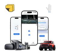 Wefoka Cámara de salpicadero 4K para Ford Bronco 2021 2022 2023 2024, no es compatible con Bronco 2025, no es compatible con Ford Bronco Sport, WiFi y aplicación, tarjeta de 128 GB (F10pro)