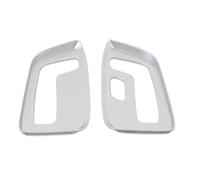 WEFOLCC Embellecedor De Panel Botones De Ajuste Asiento Coche Fibra Carbono Accesorios Interiores para Mazda CX5 CX-5 KF CX-8 2017-2024 Molduras Interiores Coche(Plata)