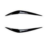 WEFOLCC Para B&MW F20 F21 1 Series 116i 118i 120i 125i M135i M140i 2015-2019 Ceja Faro Carbono Brillante Lámpara De Párpado Cejas Ligeras Alerón Delantero(Glossy Black)