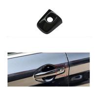 WEFOLCC Para N&issan para Qashqai 2016-2021 Cubierta de manija Exterior de Puerta Delantera Izquierda Cubierta Cilindro Cerradura Ojo Cerradura Tapa pequeña Manija de Puerta Exterior del Coche(Black)