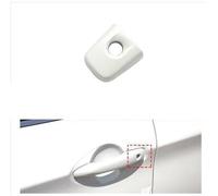 WEFOLCC Para N&issan para Qashqai 2016-2021 Cubierta de manija exterior de puerta delantera izquierda Cubierta cilindro cerradura ojo cerradura Tapa pequeña Manija de Puerta Exterior del Coche(Blanco)