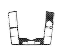 WEFOLCC Pegatina Decorativa para Interior Coche para A6 S6 C6 2005-2011 Fibra Carbono para Palanca Cambios Panel Control Multimedia Cubierta Decorativa Molduras Interiores Coche(Negro,LHD)