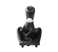 WEFOLCC Pomo De Palanca De Cambios De 5 Y 6 Velocidades En Cuero Sintético para S&Koda para Octavia A7 Mk3 2014 2015 2016 2017(Leather,6 Speed)