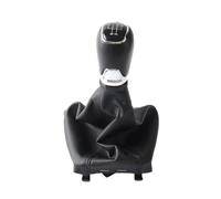 WEFOLCC Pomo De Palanca De Cambios De 5 Y 6 Velocidades En Cuero Sintético para S&Koda para Octavia A7 Mk3 2014 2015 2016 2017(Leather,5 Speed)