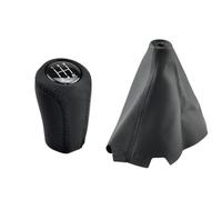 WEFOLEN 5 6 Speed Pomo Cambio Marchas MT Cuero Con Brazo Palanca De Cambios Con Bola De Cabeza Para MAZDA 3 BK BL 5 CR CW 6 II GH CX-7 ER MX-5 NC III 23(5 Speed-Black set)