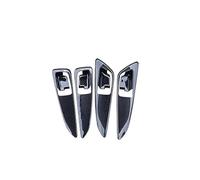 WEFOLEN Embellecedor Marco Cubierta Cuenco Para Manija Puerta Interior Coche Para Mitsubishi Para Eclipse Para Cruz 2018 2019 Tirador Puerta Interior Coche(Carbon look)