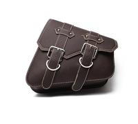 WEFOLEN para Harley para Davidson para Sportster XL883 XL1200 Bolsa Sillín Cuero PU Negro Equipaje Motocicleta Bolsa Herramientas Lateral Izquierda + Derecha(C Right)