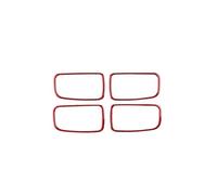 WEFOLEN Para Mitsubishi Para Outlander 2013-2021 LHD/RHD Pegatina Marco Manija Puerta Interior Coche Tirador Puerta Interior Coche(Red Carbon)