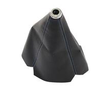 WEFOLEN Para Peugeot 307 206 308 407 PU Cuero AT MT Shift Knob Shifter Knob Boot Cover Gear Knob Cover(Blue line)