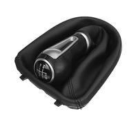 WEFOLEN Para Seat Para León II Para Toledo III Para Altea XL 6 Velocidades Marco Pomo Cambio Marchas Cuero Coche Funda Protectora Guardapolvo Palanca Cambios