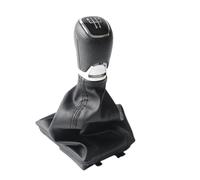 WEFOLEN Para Skoda Para Octavia A7 Mk3 2014 2015 2016 2017 5 6 Velocidades Pomo Palanca Cambios Cuero Coche Giator Funda Maletero Palanca Cambios Handball(ABS 5 speed)