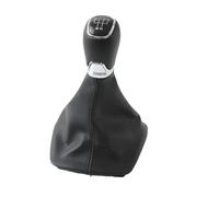 WEFOLEN Para Skoda Para Octavia A7 Mk3 2014 2015 2016 2017 5 6 Velocidades Pomo Palanca Cambios Cuero Coche Giator Funda Maletero Palanca Cambios Handball(Leather 5 speed)