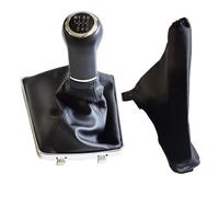 WEFOLEN Para VAUXHALL Para OPEL Para ASTRA III H 1.6 2004-2010 Manual Coche 5 6 Velocidades Perilla De Palanca De Cambios Con Cubierta Cuero A Prueba Polvo(6-Black)