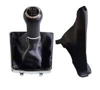 WEFOLEN Para VAUXHALL Para OPEL Para ASTRA III H 1.6 2004-2010 Manual Coche 5 6 Velocidades Perilla De Palanca De Cambios Con Cubierta Cuero A Prueba Polvo(6-White)